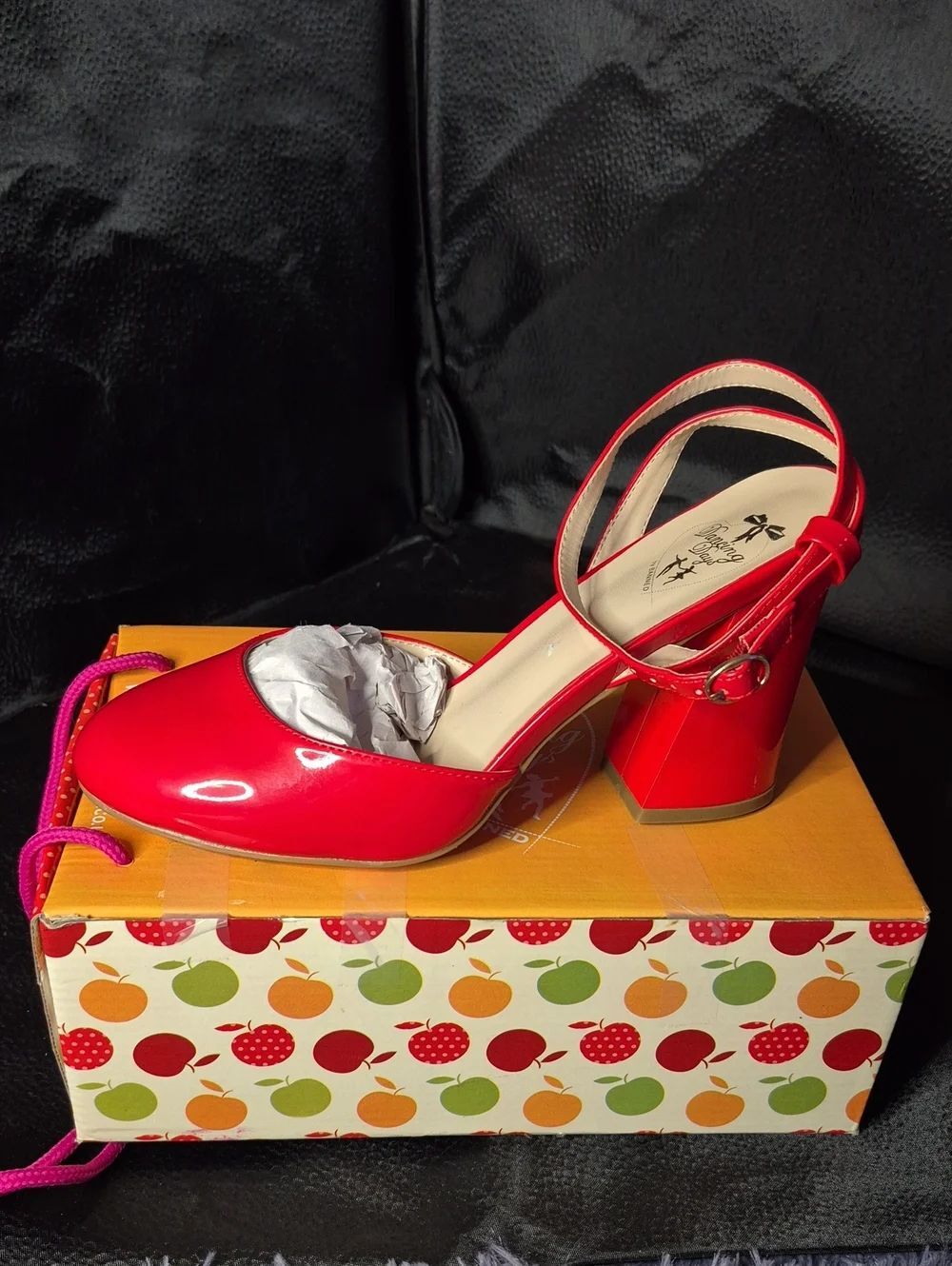 Dancing Days by Banned Size 40 Red Chunky Heel - New